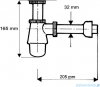 McAlpine Syfon umywalkowy niski chrom 220CB